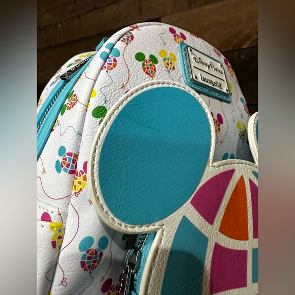 Disney Parks WDW 50th Anniversary Retro Vault Balloons Loungefly Mini Backpack - Picture 2 of 6